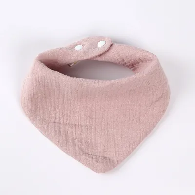 Baby Care Solid Color Cotton Gauze Triangle Towel