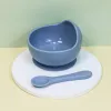 Blue Bowl And Spoon Set