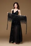 Four-Layer Tassel Black