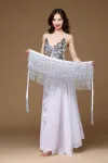 Four-Layer Tassel Silver White