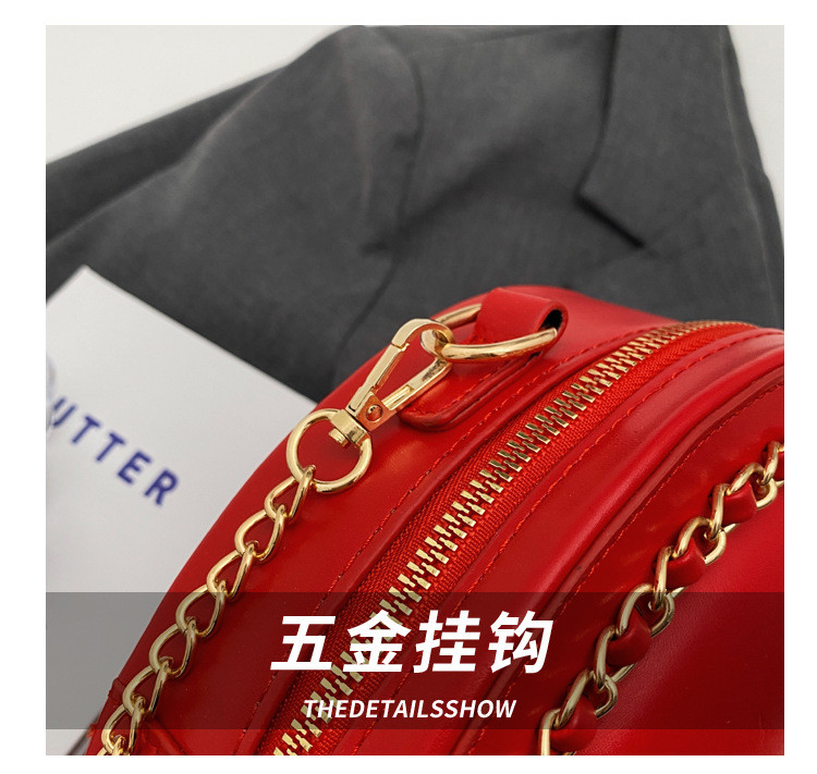 Wholesale Women Fashion Heart-Shaped Zipper PU Chain