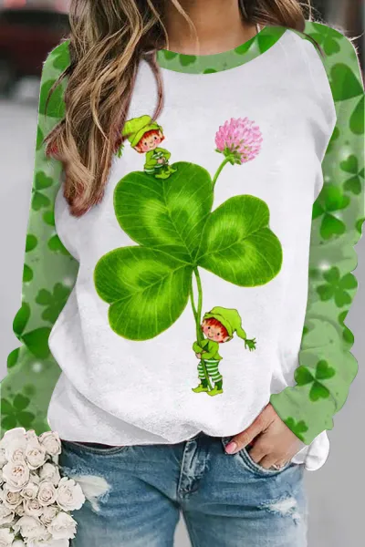Mardi Gras Women Mask Hat Graphic Print Crewneck Long Sleeve Sweatshirt
