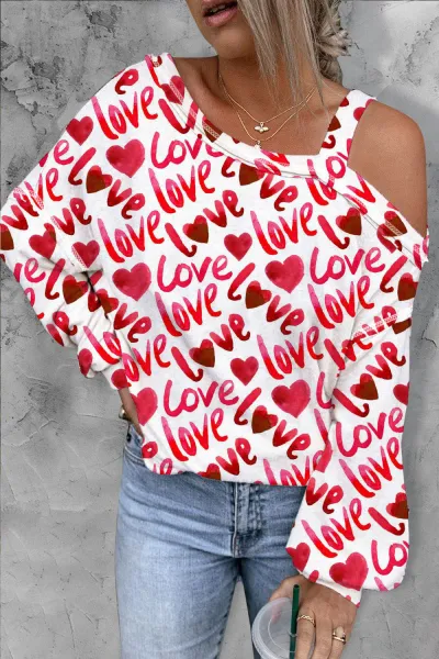 Mardi Gras Women Yellow Green Purple Tricolor Letter Mask Print Shoulder Long Sleeve Sweatshirt