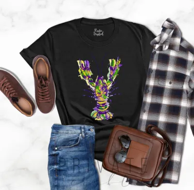 Casual Women New Orleans Mardi Gras Nightcap Alphabet Letter Print T-Shirt
