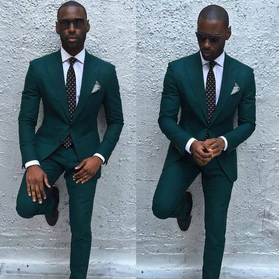 Men Light Business Slim Fit Suit with Flat Barge Collar