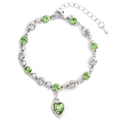Fashion Heart-Shaped Rhinestone Bracelet for Women