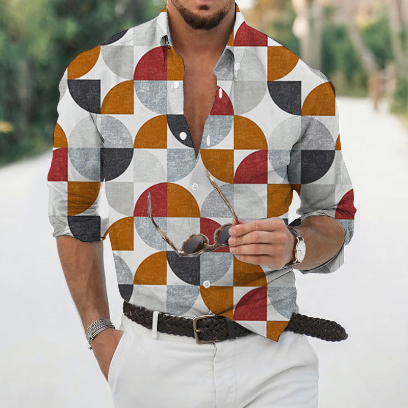 期間限定キャンペーン Wholesale Men Long Print Plaid 3D Versatile Casual Fashion 犬服・アクセサリー