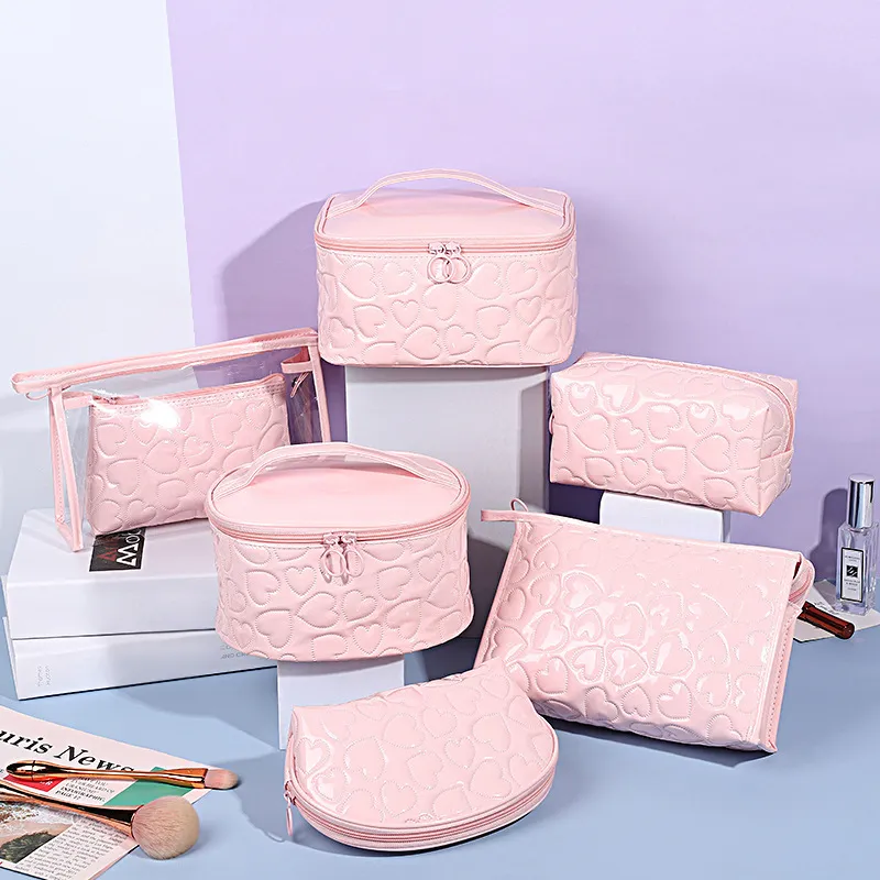 Dopamine Y2k Valentine Heart Large Capacity Cosmetic Bag