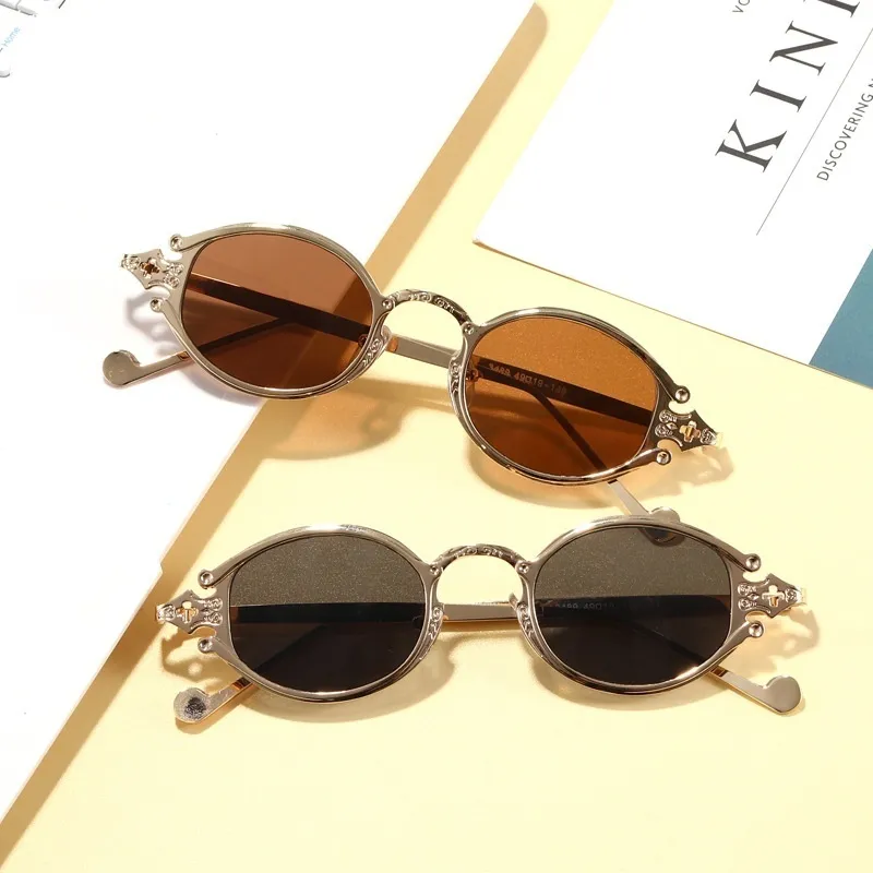 Vintage Street Y2K Fashion Steam Punk Sunglasses Gothic Carved Glasses