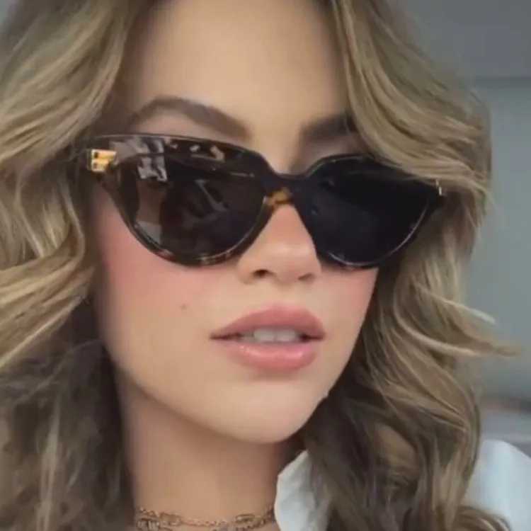 Fashion Simple Cat Eye Polygonal Sunglasses Anti-Uv PC Frame