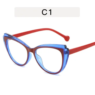 Cat Eye Color Matching Anti-Blue Light TR90 Eyewear Frame Literature Retro Butterfly
