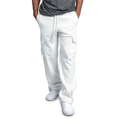 Men Fashion Casual Basic Versatile Solid Color Plus Size Cargo Pants