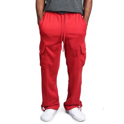 Men Fashion Casual Basic Versatile Solid Color Plus Size Cargo Pants