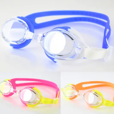 Children's Colorful Waterproof Anti-Fog Swimming Goggles with PC Lens