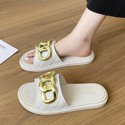 Women Casual Fashion Plus Size Bow Square Toe Flat Slippers PVC