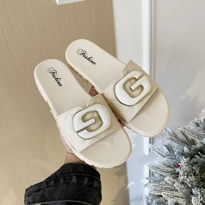 Women Casual Fashion Plus Size Bow Square Toe Flat Slippers PVC