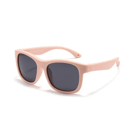 Kids Unisex Casual Basic Solid Color TPEE Sunglasses Square Frame for Hip-Hop Style