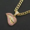 Gold (Powder Lip)-With 6078 50Cm Cuban Chain