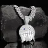 Silver Ice Face Expression Necklace