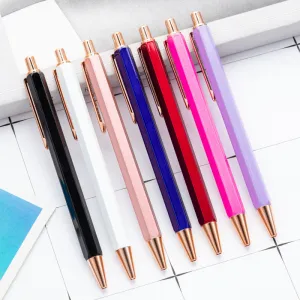 Simple Creative Metal Press Sequin Ballpoint Pen