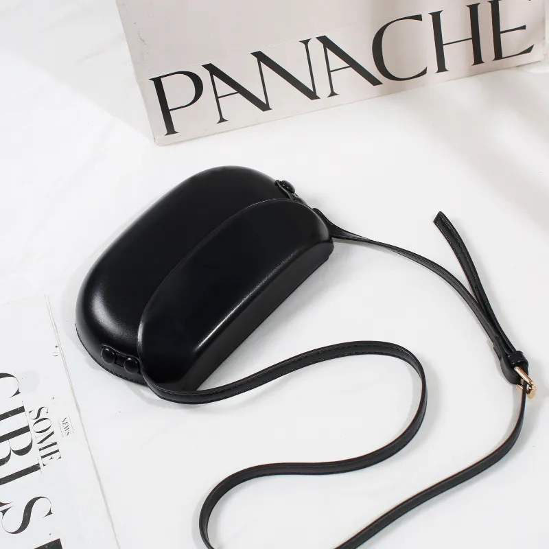 Women Fashion Simple Solid Color Mini Flap Crossbody Bag