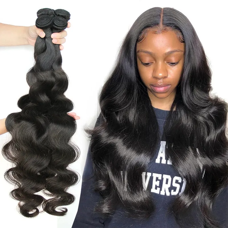 Chemical Fiber Hair Curtain Body Wave Simulation Human Hair Curly Wig Bundle S-5XL