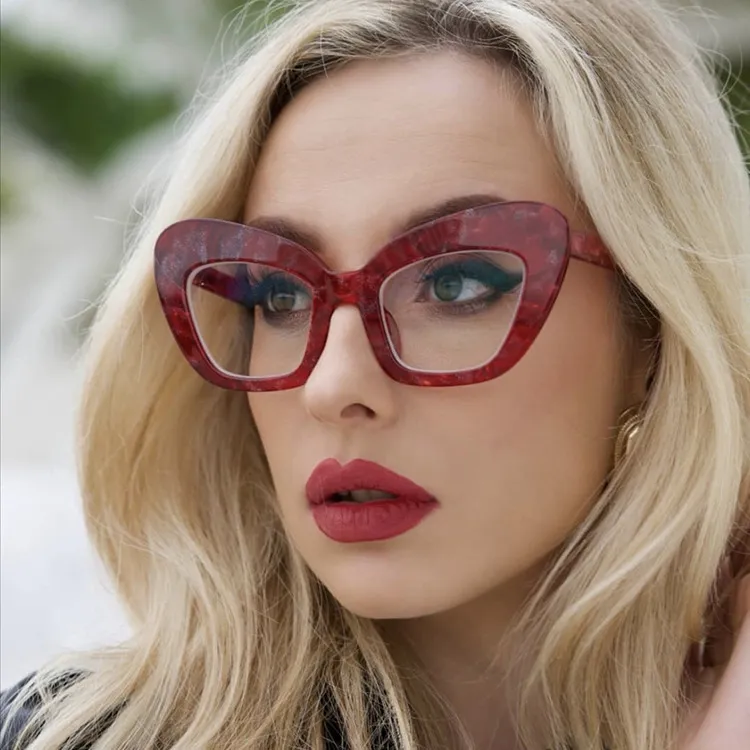 Women's Fashion Cat Eye Anti-Blue Light Plastic Glasses Frame