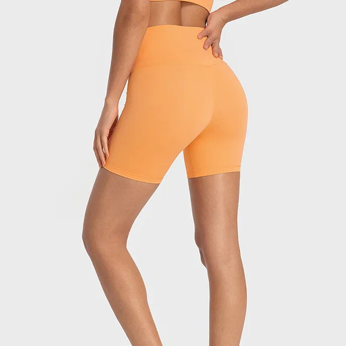 Women's Cotton Blend Yoga Stretch Sports Shorts Solid Color