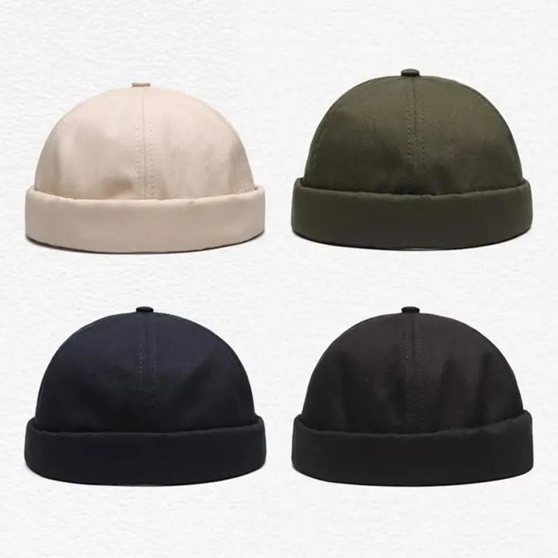 Neutral Simple Solid Color Cotton Landlord Cap