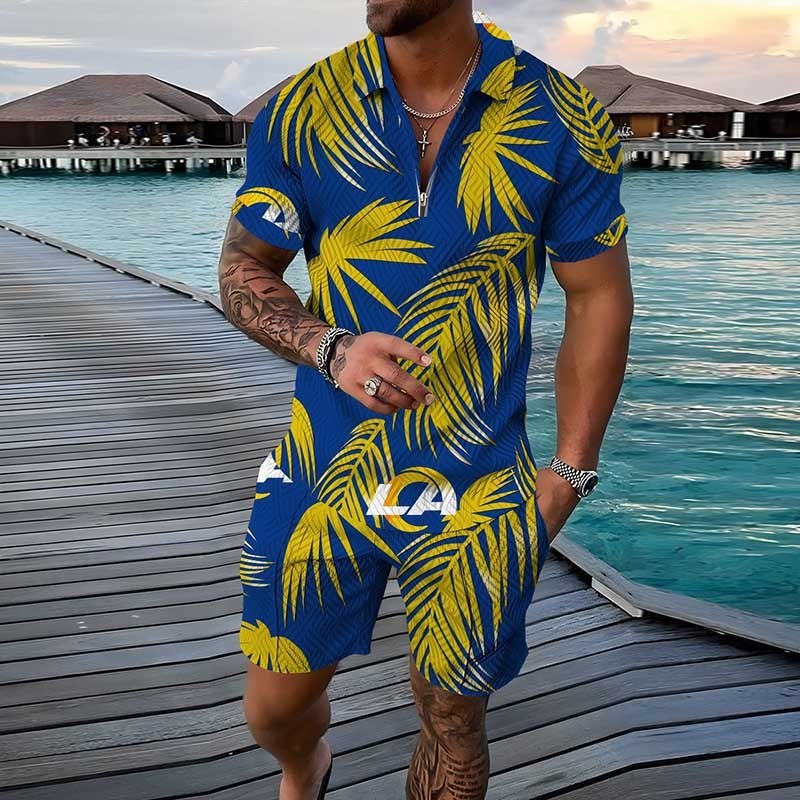 Wholesale Men Fashion Casual Vacation 3D Print Plus Size