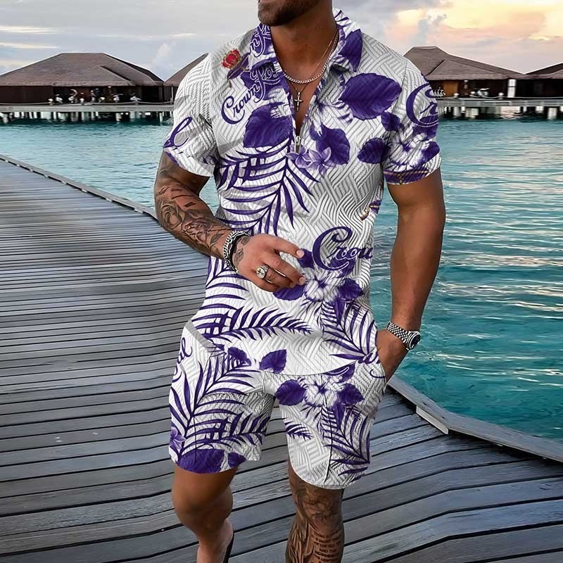 Wholesale Men Fashion Casual Vacation 3D Print Plus Size