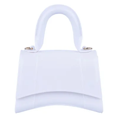 Women Fashion Simple Solid Color Mini PVC Handle Jelly Shoulder Bag