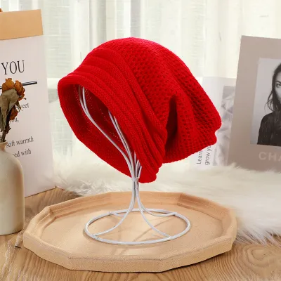 Neutral Fashion Solid Color Warm Breathable Knitted Hat Beanie