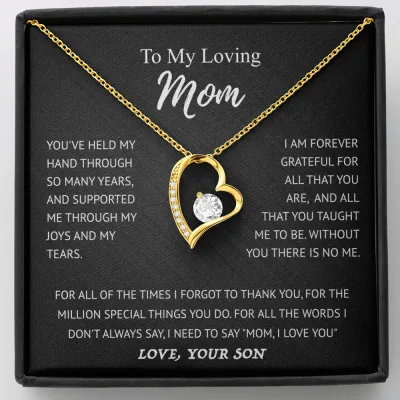 Women Fashion Simple Hollow Heart-Shaped Rhinestone Necklace