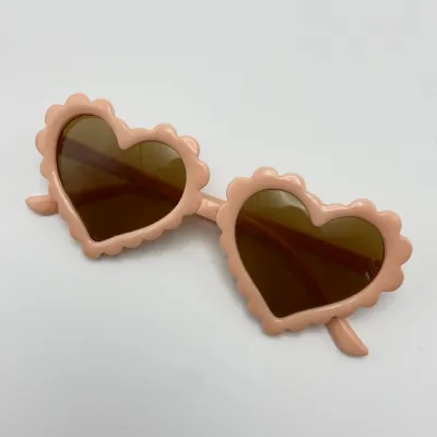 Kids Unisex Fashion Casual Valentine Basic Heart Frame Sunglasses