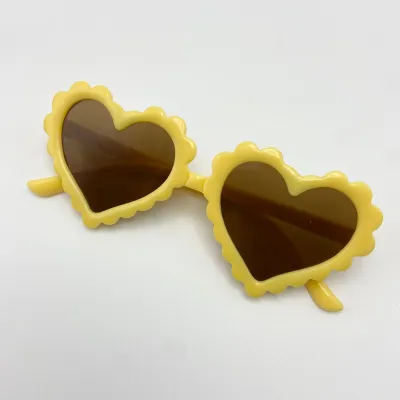Kids Unisex Fashion Casual Valentine Basic Heart Frame Sunglasses