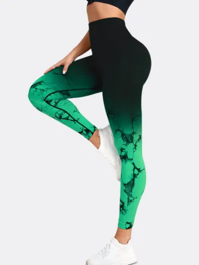 Women's Tie-Dye Printed High Waist Yoga Leggings