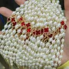 Leaf Rice Pearl Bracelet-Red