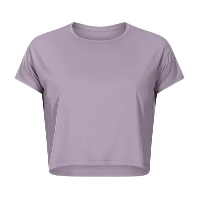 Women's Cotton Blend Sleeveless Yoga T-Shirt Solid Color