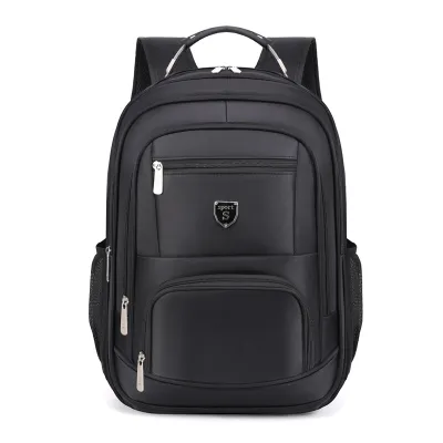 Men Leisure Business Commute Solid Color Oxford Backpack for 16 Inch Laptop