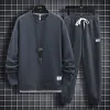 A15 Waffles Sweat Set D.Grey
