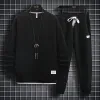 A15 Waffles Sweat Set Black