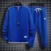 A15 Waffles Sweat Set Bright Blue