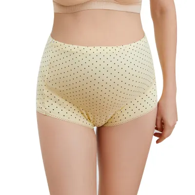 Pure Cotton High Waist Polka Dot Maternity Underwear Panties for Pregnant Women