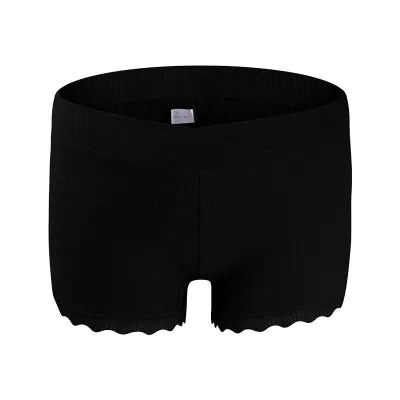 Pregnant Women Solid Color Rib-Knit Cotton Maternity Underwear Boxers