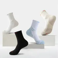 Men Simple Casual Sweat-Absorbing Non-Slip Mesh Breathable Socks