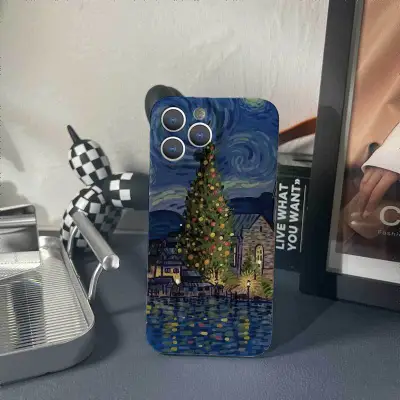 Women Cartoon Creative Castle Boat Abstract Oil Painting Apple Mobile Phone Protective Case