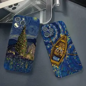 Women Cartoon Creative Castle Boat Abstract Oil Painting Apple Mobile Phone Protective Case