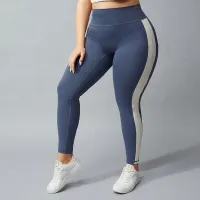 Women Plus Size Fashion Yoga High Waist Stretch Sports Leggings