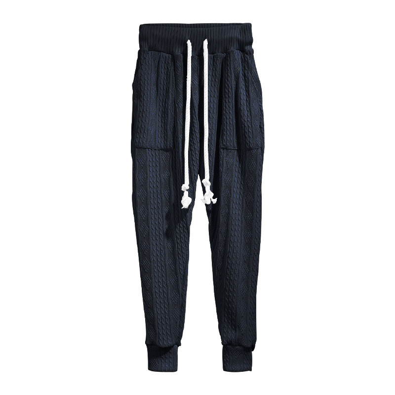 Wholesale Men Fashion Casual Basic Versatile Solid Color Rib